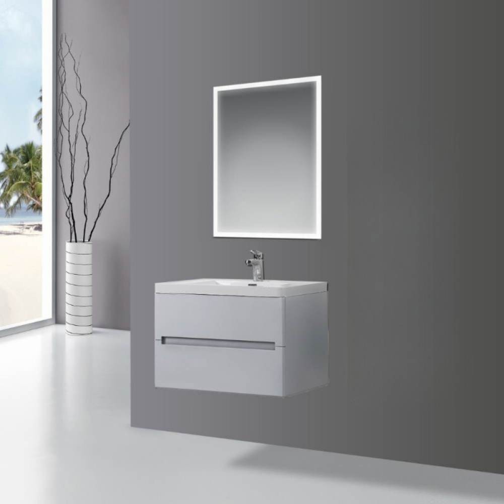 Mobile bagno sospeso Varano grigio chiaro 90x48x55 Mobile bagno sospeso Varano grigio chiaro 90x48x55