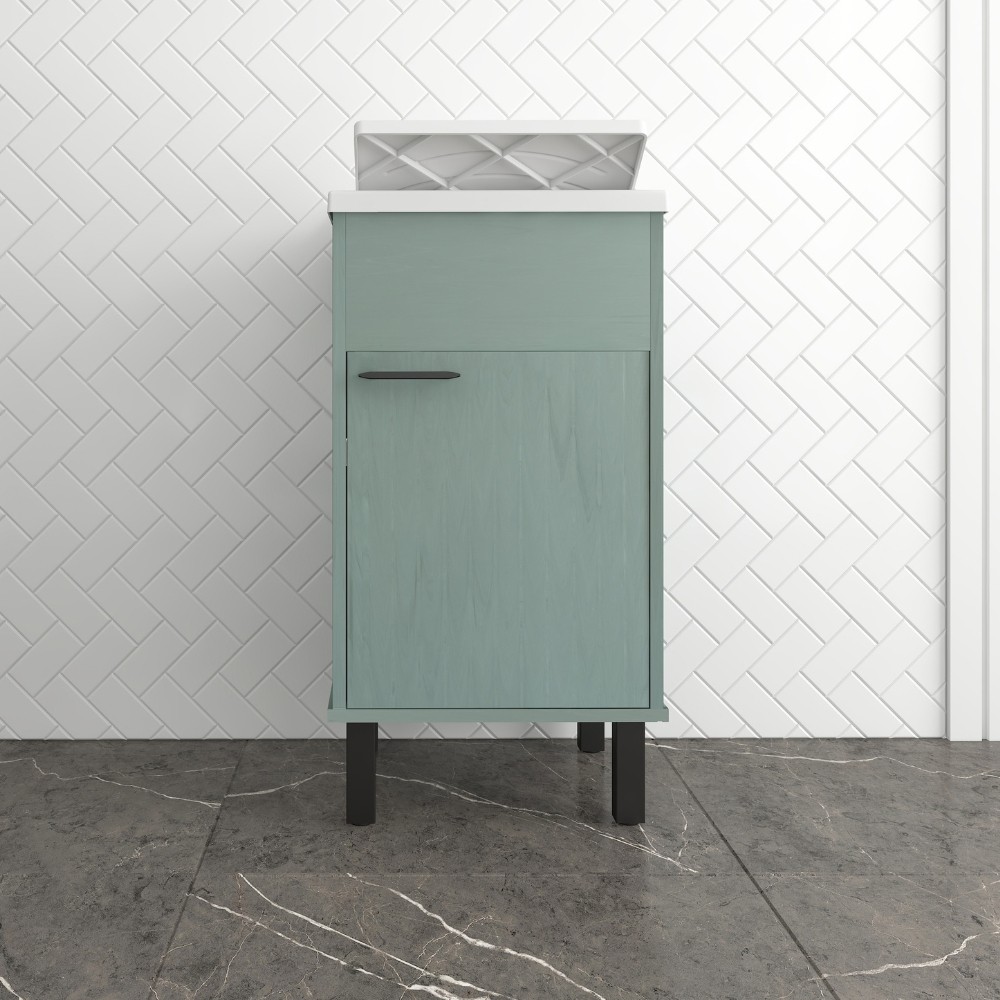 Mobile lavatoio 9046KV con anta battente 45x50x85 cm. con asse di lavaggio colore verde scuro Mobile lavatoio 9046KV con anta battente 45x50x85 cm. con asse di lavaggio colore verde scuro