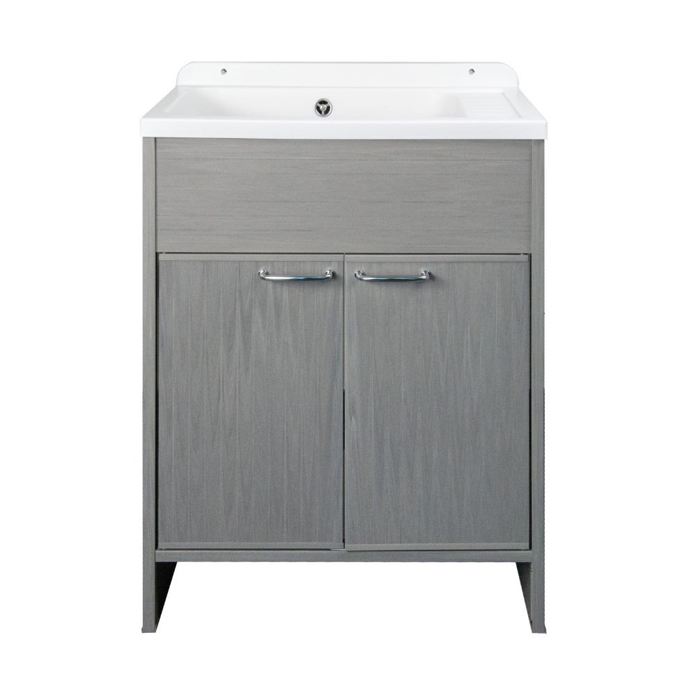 Mobile lavatoio salvaspazio Platone 58x38 cm. colore rovere grigio Mobile lavatoio salvaspazio Platone 58x38 cm. colore rovere grigio