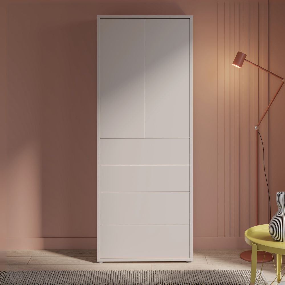 Mobile multiuso Medea 4 cassetti e 2 ante colore cashmere Mobile multiuso Medea 4 cassetti e 2 ante colore cashmere