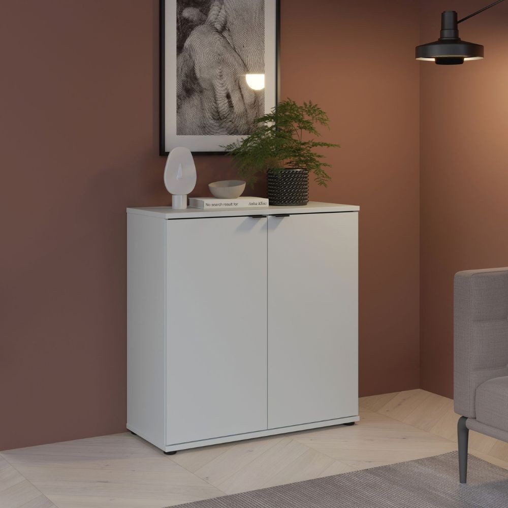 Mobile multiuso Segno con due ante L 80 cm. colore grigio chiaro Mobile multiuso Segno con due ante L 80 cm. colore grigio chiaro