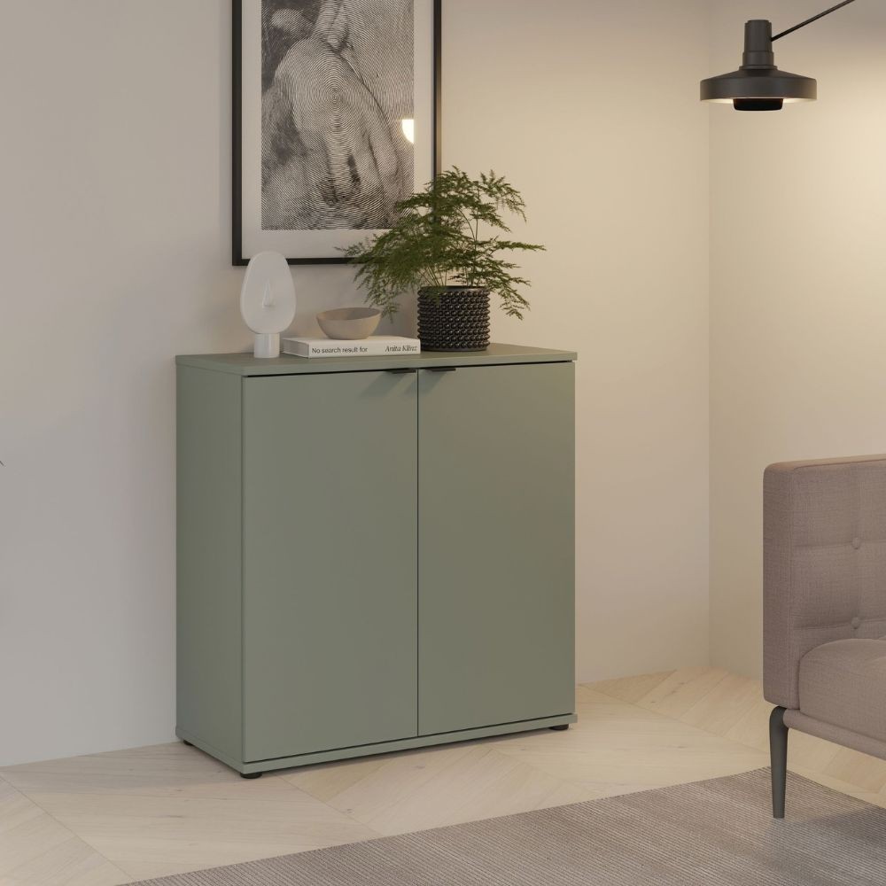 Mobile multiuso Segno con due ante L 80 cm. colore verde salvia Mobile multiuso Segno con due ante L 80 cm. colore verde salvia