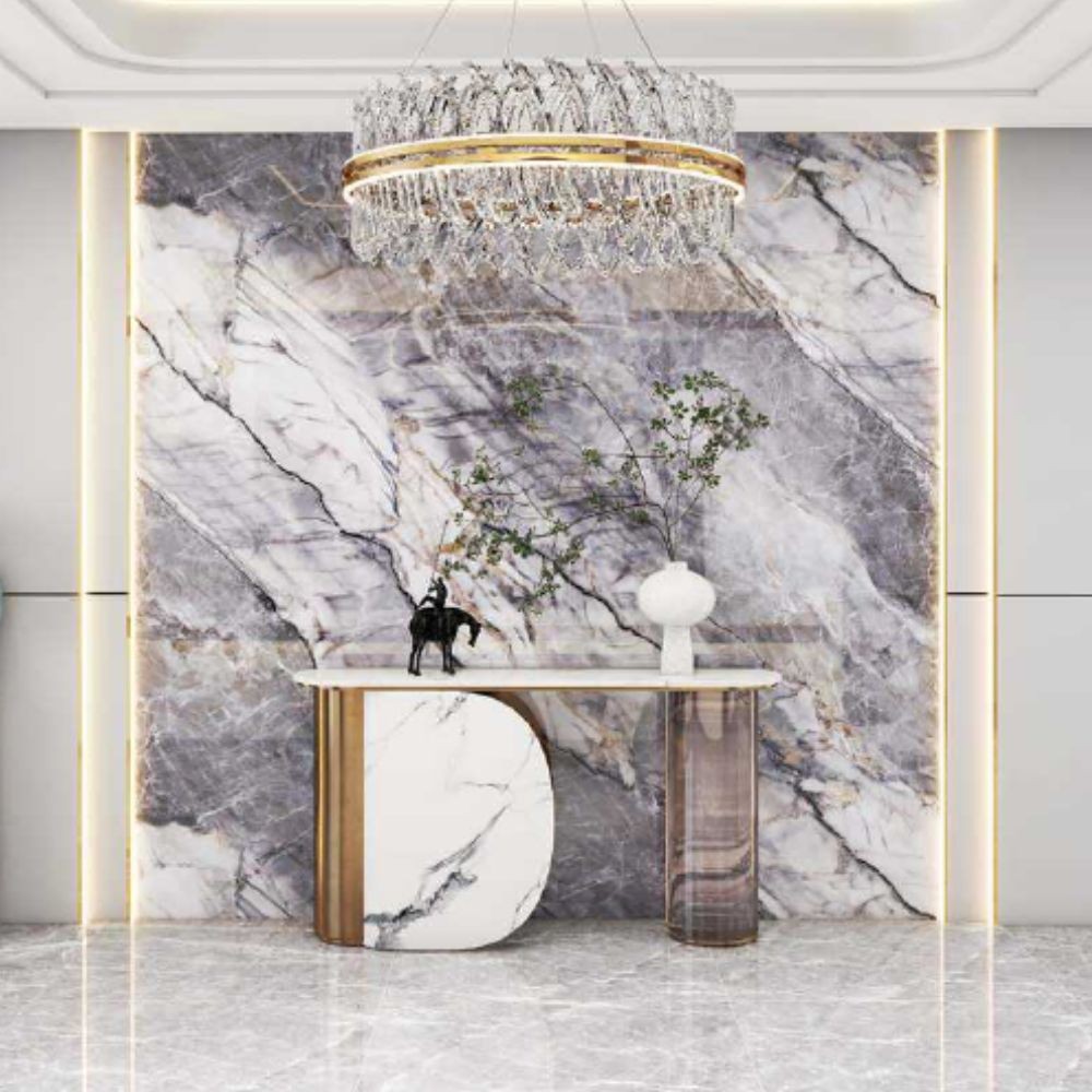 Pannello decorativo 1220x3000x5 mm. colore effetto marmo arabesque grigio lucido Pannello decorativo 1220x3000x5 mm. colore effetto marmo arabesque grigio lucido