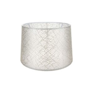 Paralume Deco ASZ1182 in PVC effetto tessuto crema motivo ricamo
