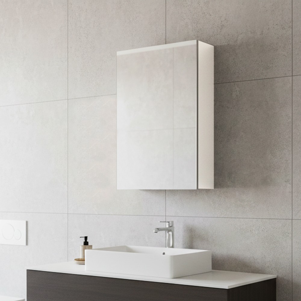 Pensile bagno bianco Solo2 con specchio anta reversibile Pensile bagno bianco Solo2 con specchio anta reversibile