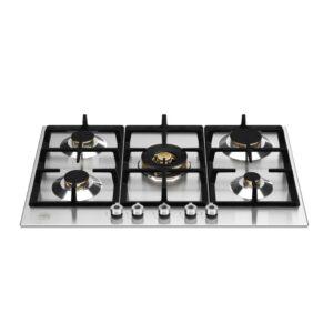 Piano cottura Bertazzoni P755CPROX a gas da 75 cm. 5 zone con dual wok centrale inox