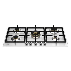 Piano cottura Bertazzoni P905CPROX a gas da 90 cm. 5 zone con dual wok centrale inox