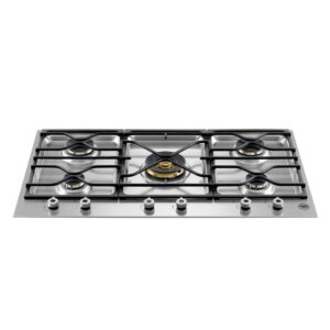 Piano cottura Bertazzoni PM36500X a gas da 90 cm. 5 fuochi con dual wok centrale inox