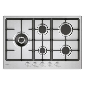 Piano cottura Candy CHG7WL4WTX a gas 5 fuochi con griglie in ghisa 75 cm. inox