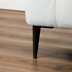 Piede in metallo Ago17 per mobili e complementi d'arredo H 17cm. nickel nero