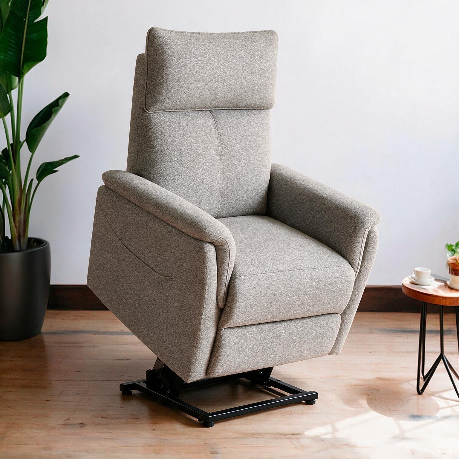Poltrona alzapersona Motion con recliner elettrico 1 motore in tessuto G375 beige Poltrona alzapersona Motion con recliner elettrico 1 motore in tessuto G375 beige