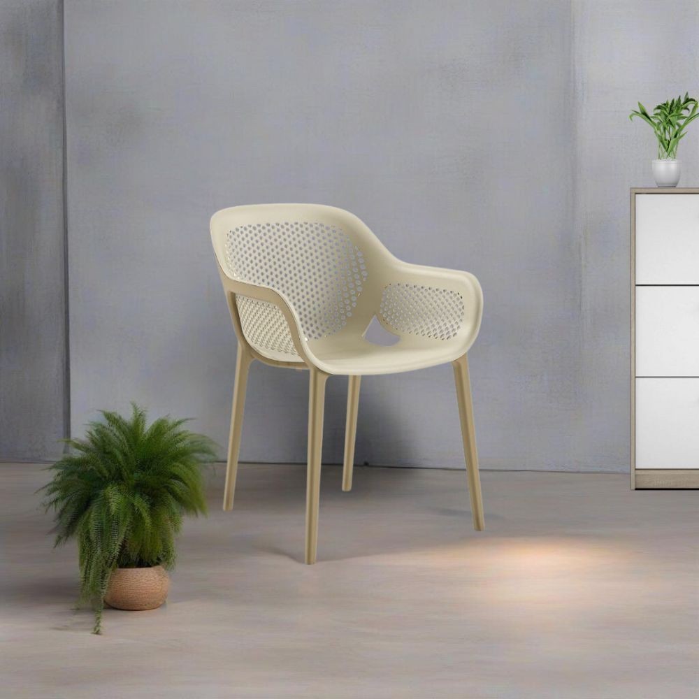 Poltrona design Atra caffè beige set 4 pezzi Poltrona design Atra caffè beige set 4 pezzi