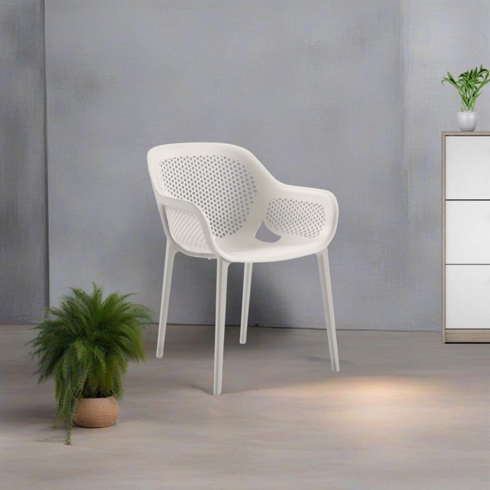 Poltrona design Atra grigio bianco set 4 pezzi Poltrona design Atra grigio bianco set 4 pezzi
