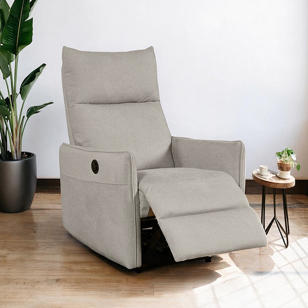 Poltrona relax Melany con recliner elettrico in tessuto G375 beige Poltrona relax Melany con recliner elettrico in tessuto G375 beige