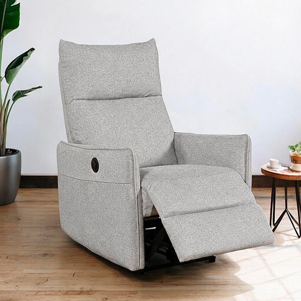 Poltrona relax Melany con recliner elettrico in tessuto G378 grigio chiaro melange Poltrona relax Melany con recliner elettrico in tessuto G378 grigio chiaro melange