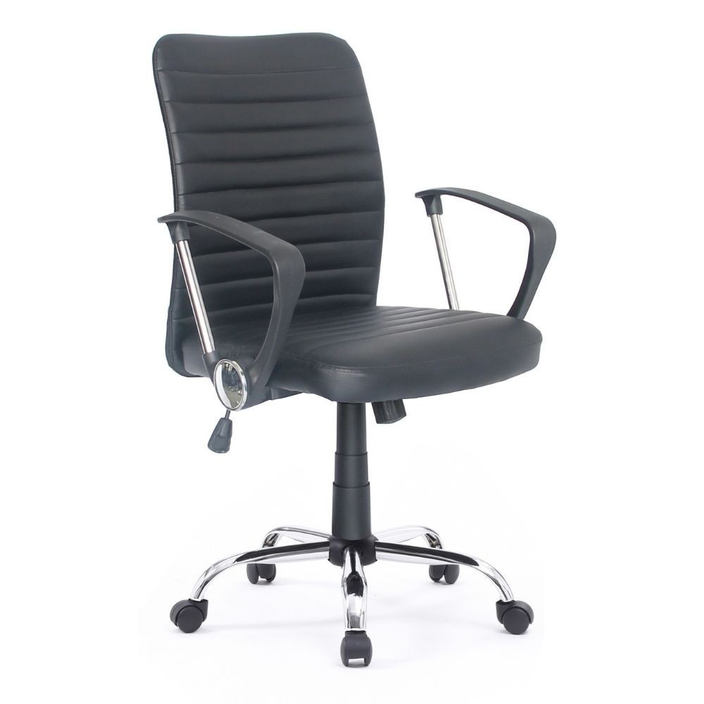 Poltrona ufficio Asgar base cromata nera Poltrona ufficio Asgar base cromata nera