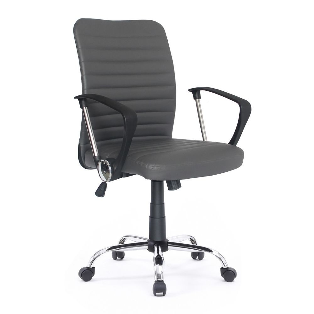 Poltrona ufficio Asgar base cromata tortora Poltrona ufficio Asgar base cromata tortora