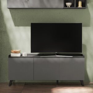 Porta Tv Polan 3 ante colore ardesia e piombo