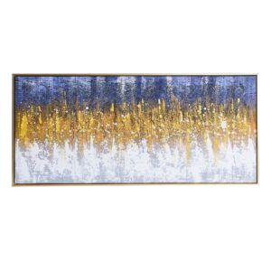 Quadro astratto su tela con cornice oro Quadro1