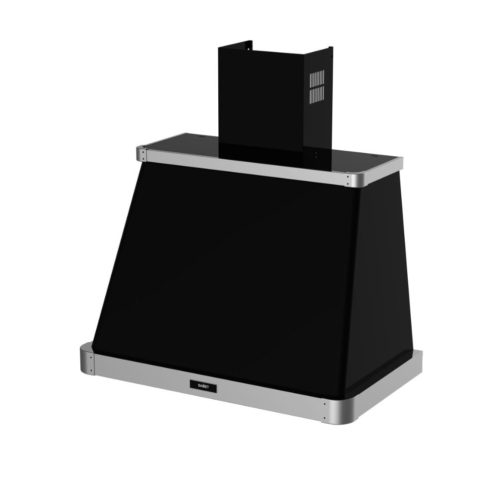 Samet cappa da parete 90 cm. Samet Era 90 colore nero con cornice inox Samet cappa da parete 90 cm. Samet Era 90 colore nero con cornice inox