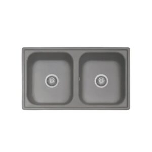 Samet Lavello 86x50 2 vasche Granitovero862vcrp croma