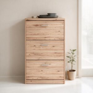 Scarpiera Nepo 3 scomparti colore rovere