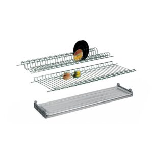Scolapiatti incasso pensili da 90 cm. con telaio in alluminio regolabile