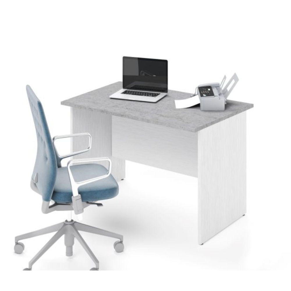 Scrivania Ibisco 80x80x74H cm. colore struttura bianco frassinato colore piano cemento Scrivania Ibisco 80x80x74H cm. colore struttura bianco frassinato colore piano cemento