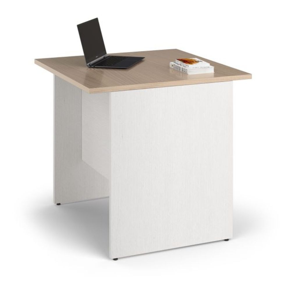 Scrivania Ibisco 80x80x74H cm. colore struttura bianco frassinato colore piano olmo Scrivania Ibisco 80x80x74H cm. colore struttura bianco frassinato colore piano olmo