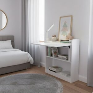 Scrivania tavolo pieghevole Plana colore bianco 64×56×H 82 cm