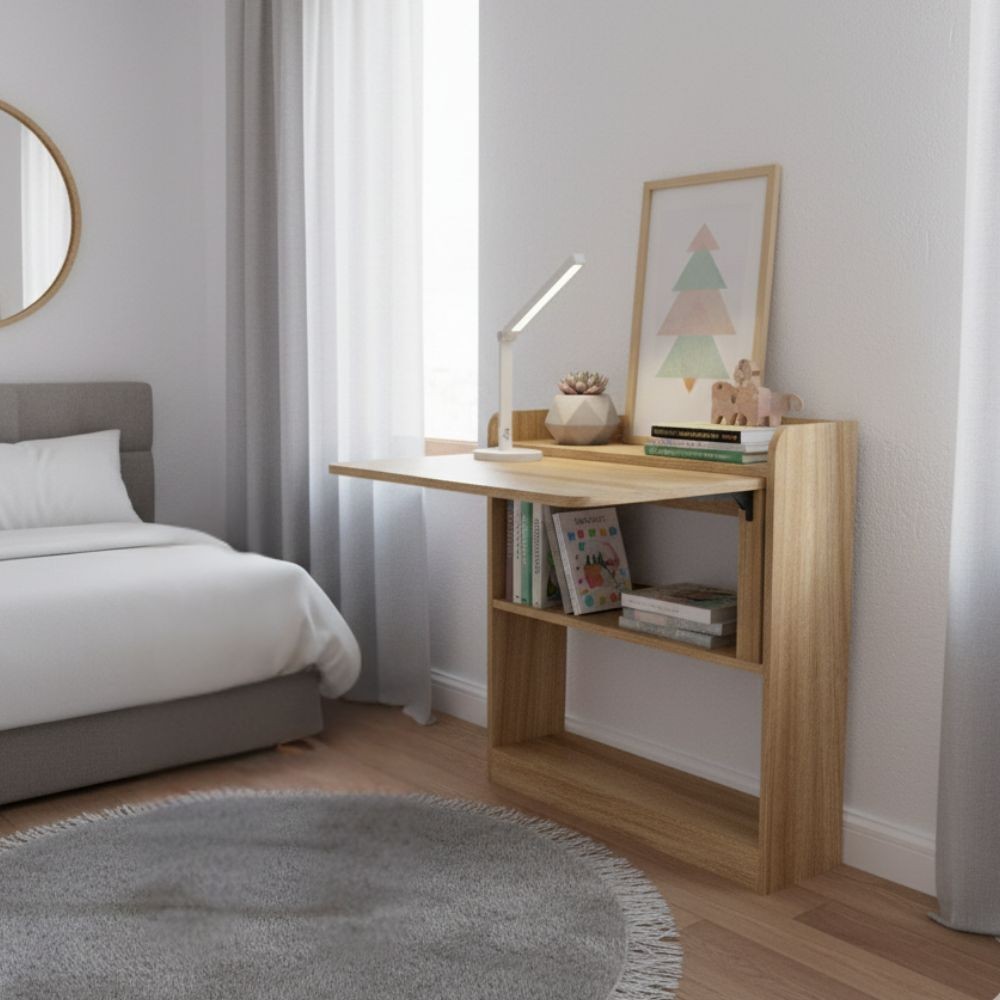 Scrivania tavolo pieghevole Plana colore rovere 64×56×H 82 cm Scrivania tavolo pieghevole Plana colore rovere 64×56×H 82 cm