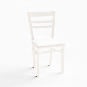 Sedia Cromica in legno bianco opaco set 2 pezzi