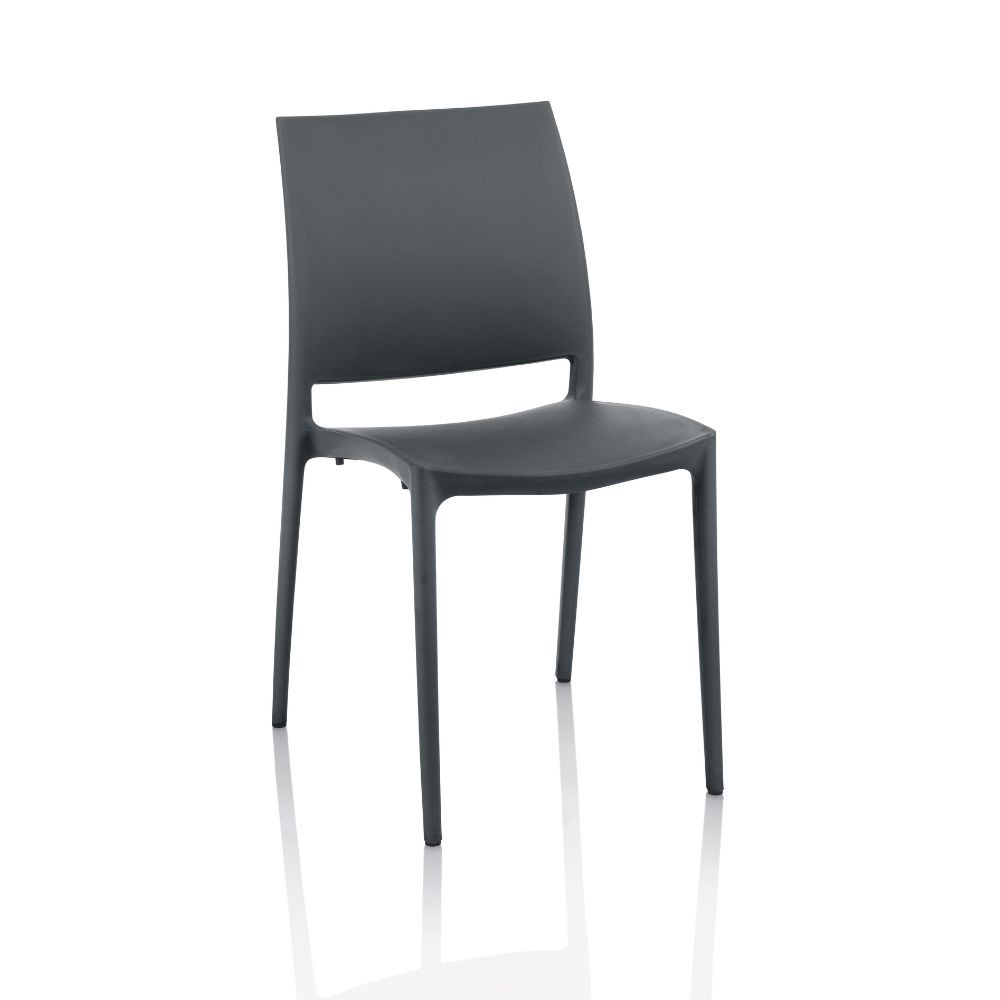 Sedia Curtis polipropilene antracite design ergonomico certificate CATAS Made in Italy set 4 pezzi Sedia Curtis polipropilene antracite design ergonomico certificate CATAS Made in Italy set 4 pezzi