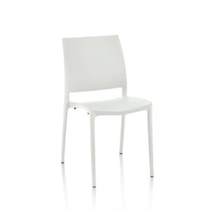 Sedia Curtis polipropilene bianca design ergonomico certificate CATAS Made in Italy set 4 pezzi
