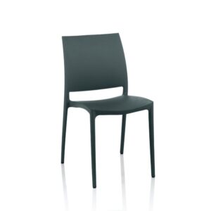 Sedia Curtis polipropilene grigio metal design ergonomico certificate CATAS Made in Italy set 4 pezzi