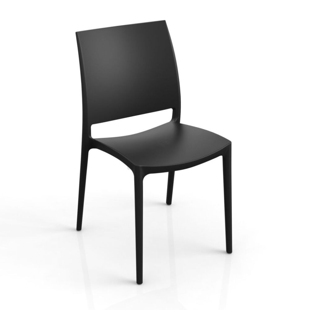 Sedia Curtis polipropilene nero grafite design ergonomico certificate CATAS Made in Italy set 4 pezzi Sedia Curtis polipropilene nero grafite design ergonomico certificate CATAS Made in Italy set 4 pezzi
