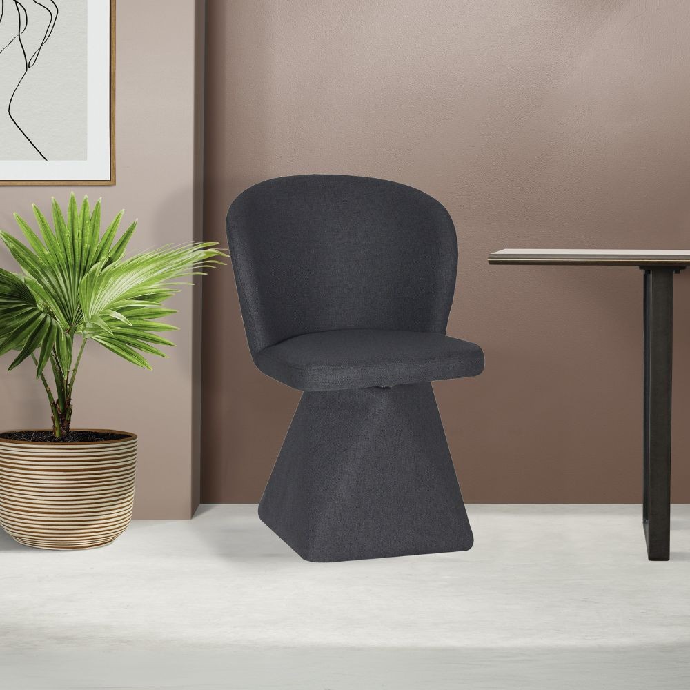 Sedia girevole Piyan in tessuto Nordic 18 colore grigio scuro set 2 pezzi Sedia girevole Piyan in tessuto Nordic 18 colore grigio scuro set 2 pezzi