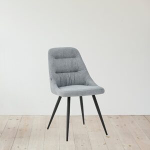 Sedia imbottita Cascade in tessuto colore grigio chiaro set 2 pezzi