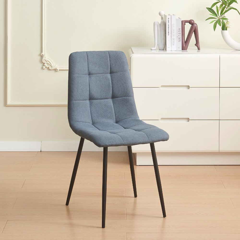 Sedia imbottita Fender in tessuto KSR29 grey e gambe in metallo nero set 6 pezzi Sedia imbottita Fender in tessuto KSR29 grey e gambe in metallo nero set 6 pezzi