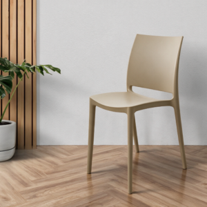 Sedia in polipropilene Sfera con design ergonomico colore cashmere set 4 pezzi
