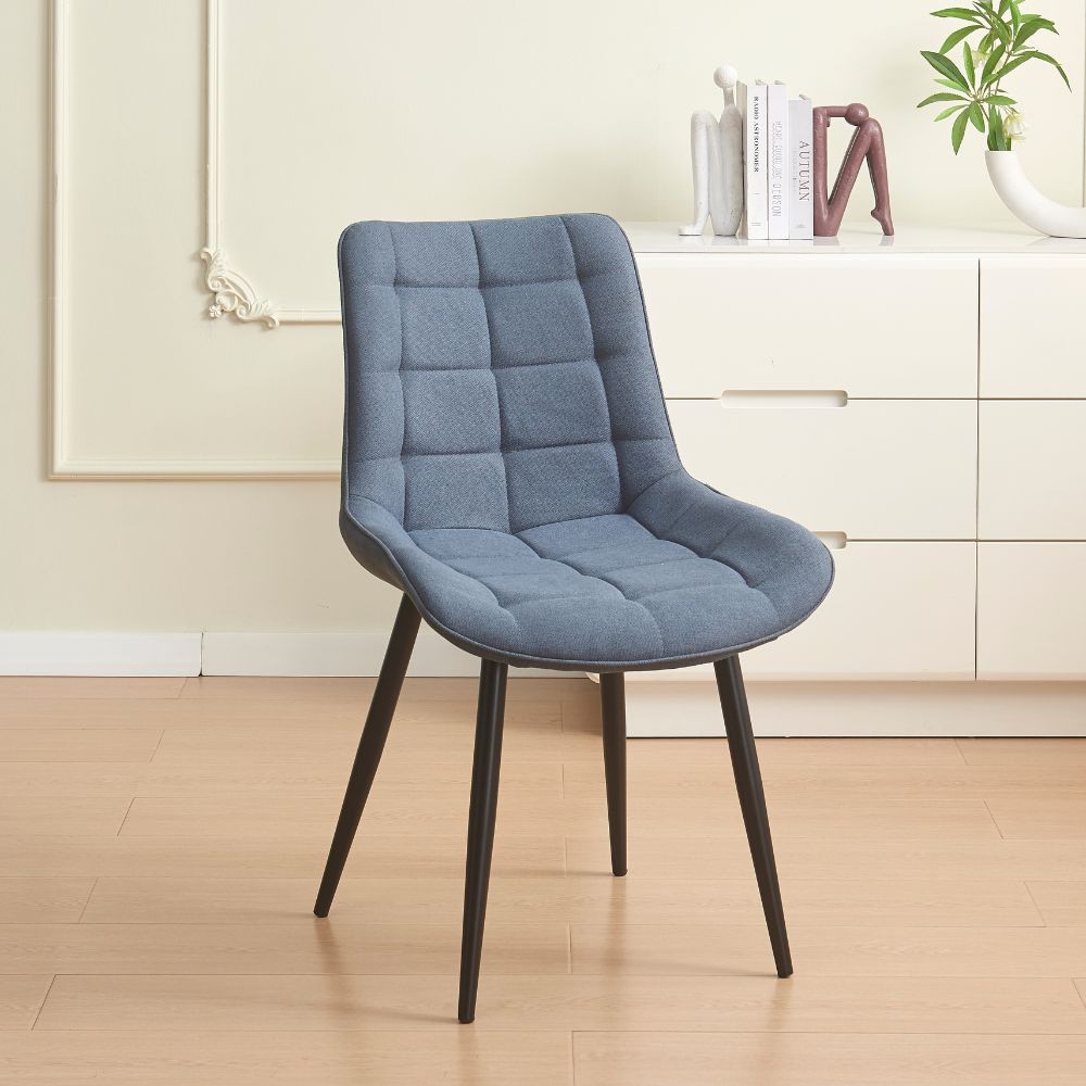 Sedia Mika con seduta in tessuto KSR 29 grey e struttura in metallo nero set 4 pezzi Sedia Mika con seduta in tessuto KSR 29 grey e struttura in metallo nero set 4 pezzi
