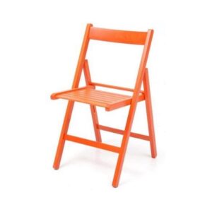 Sedia pieghevole Penelope in legno arancio set 4 pezzi