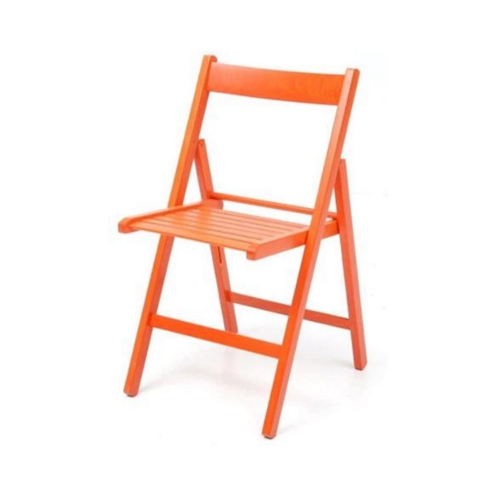 Sedia pieghevole Penelope in legno arancio set 4 pezzi Sedia pieghevole Penelope in legno arancio set 4 pezzi