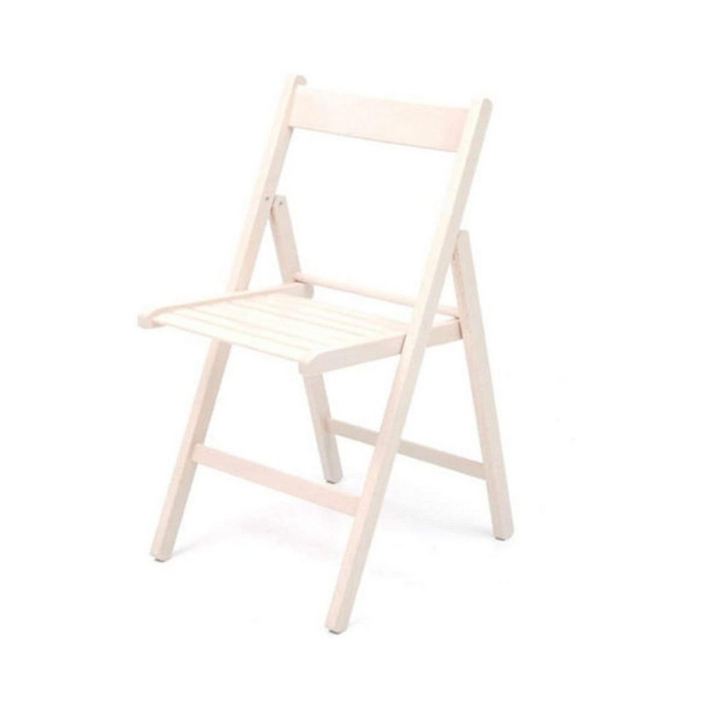 Sedia pieghevole Penelope in legno bianco set 4 pezzi Sedia pieghevole Penelope in legno bianco set 4 pezzi