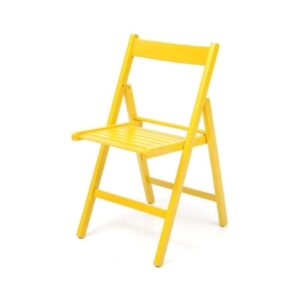 Sedia pieghevole Penelope in legno giallo set 4 pezzi