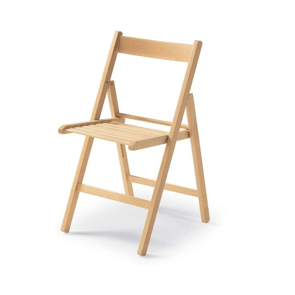 Sedia pieghevole Penelope in legno naturale set 4 pezzi Sedia pieghevole Penelope in legno naturale set 4 pezzi