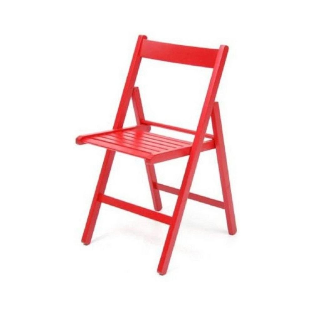 Sedia pieghevole Penelope in legno rossa set 4 pezzi Sedia pieghevole Penelope in legno rossa set 4 pezzi