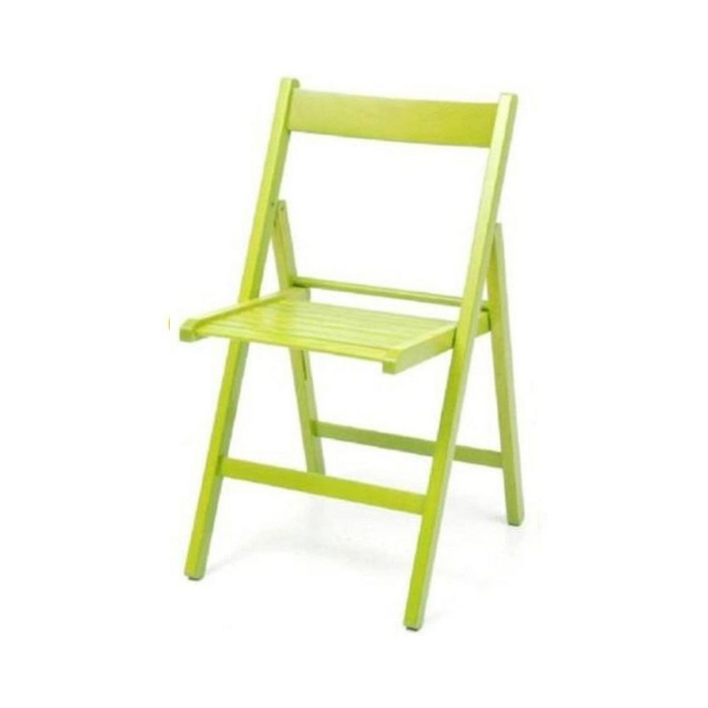 Sedia pieghevole Penelope in legno verde set 4 pezzi Sedia pieghevole Penelope in legno verde set 4 pezzi