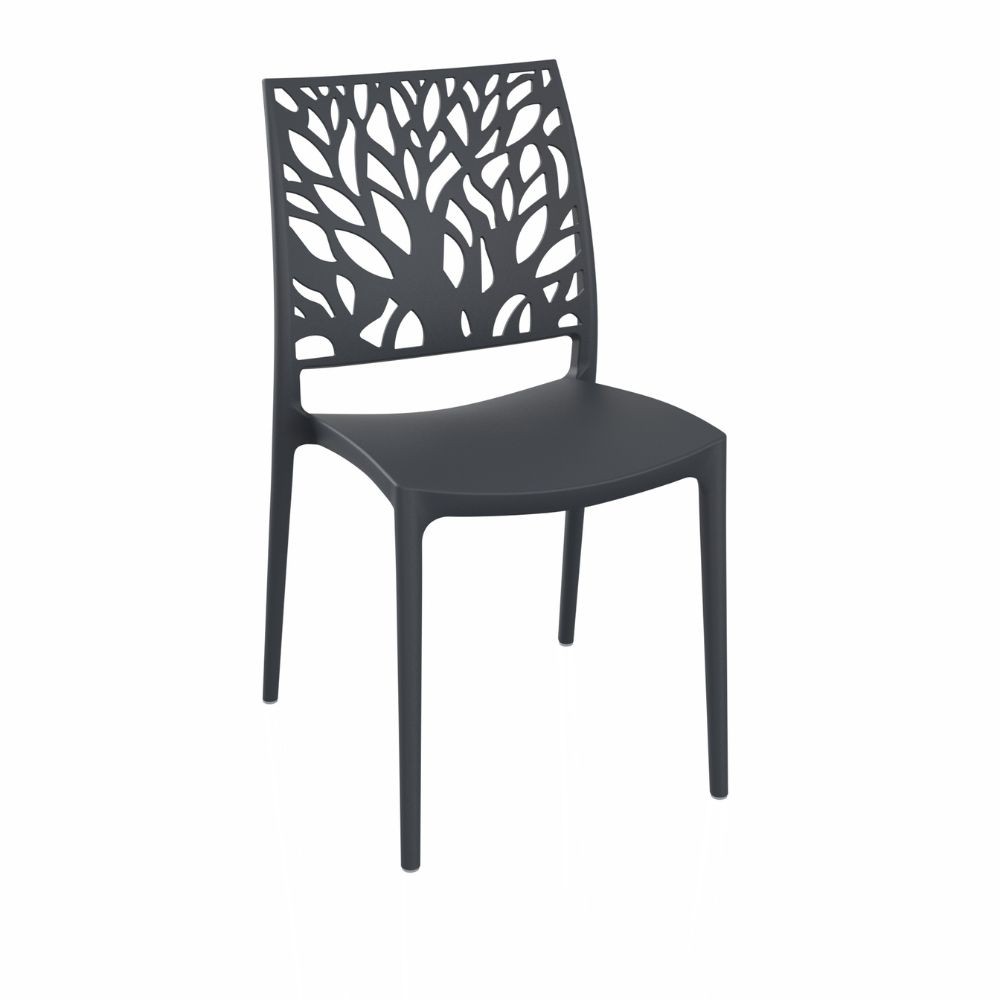 Sedia Tree in polipropilene rinforzata con fibra di vetro colore grigio metal certificate CATAS Made in Italy set 4 pezzi Sedia Tree in polipropilene rinforzata con fibra di vetro colore grigio metal certificate CATAS Made in Italy set 4 pezzi