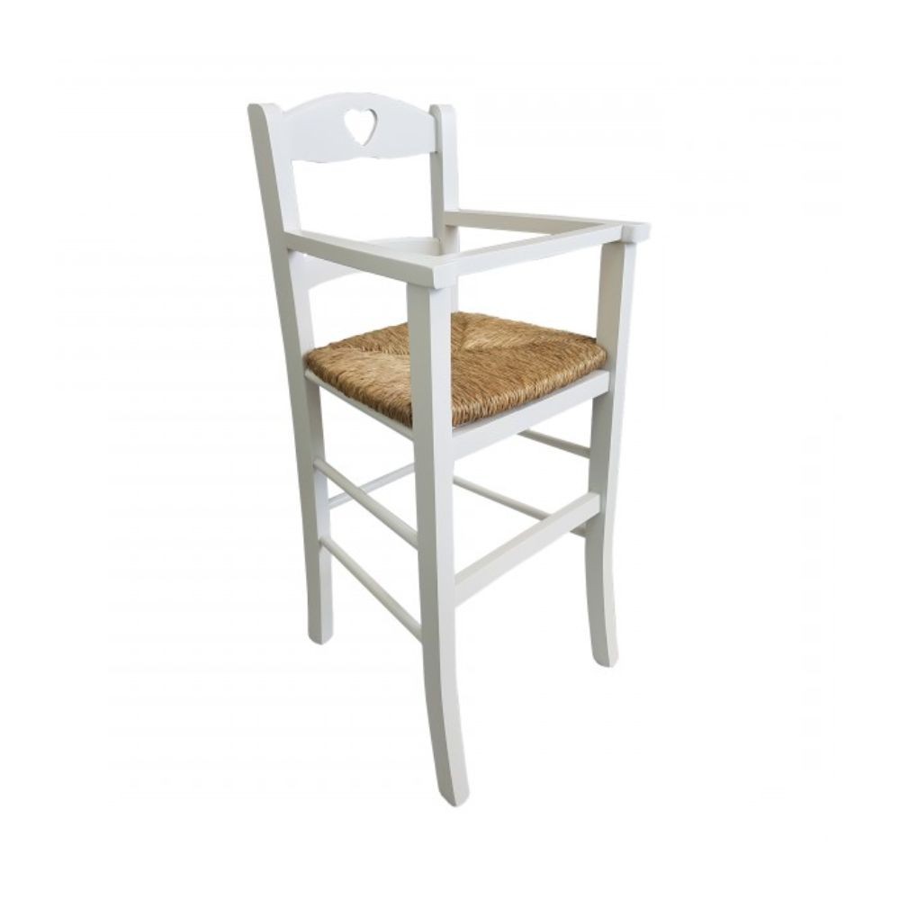 Sediolone bimbo 708 legno bianco e seduta paglia Sediolone bimbo 708 legno bianco e seduta paglia
